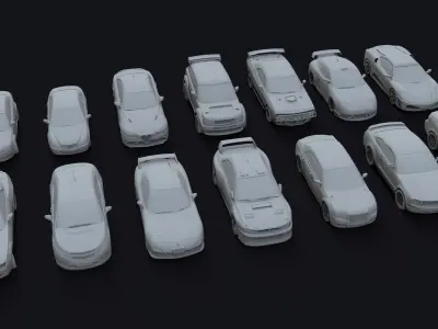 Car Pack Low-poly 3D model