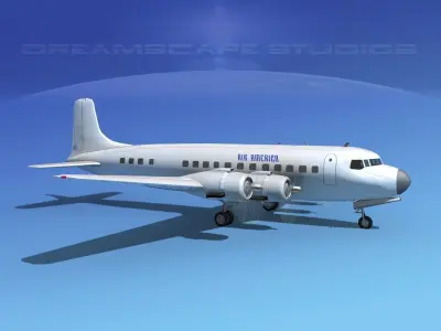 Douglas DC-6 Air America 3D model