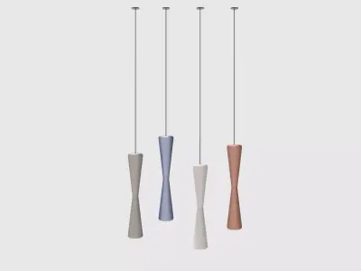 Set Pendant Lights 3D Model 3D model