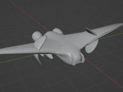 3d alian aircraft  Low-poly 3D model