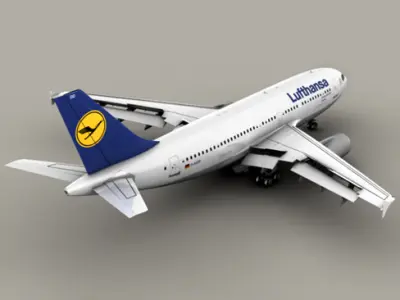 Airbus A310 Lufthansa 3D model