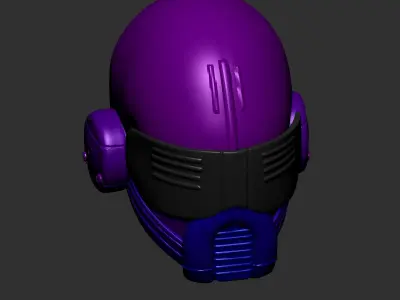 helmet high poly sculpt 3d printable ver 7 3D model 3D model
