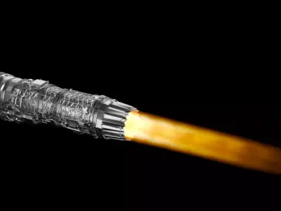 maya fluids     engine exhaust jet 3D model