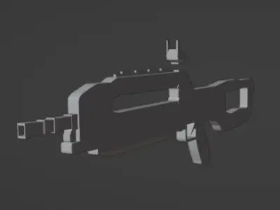M26 raw model Free low-poly 3D model