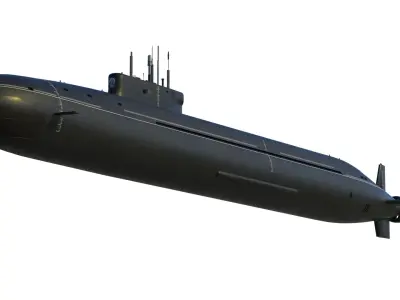 Project 955A Borei A class submarine 3D model