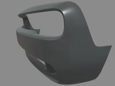 Front Bumper Dodge Challenger Low-poly 3D model