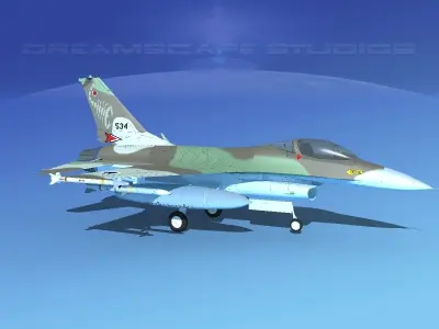 Gen Dyn F-16A Falcon V33 Israel 3D model