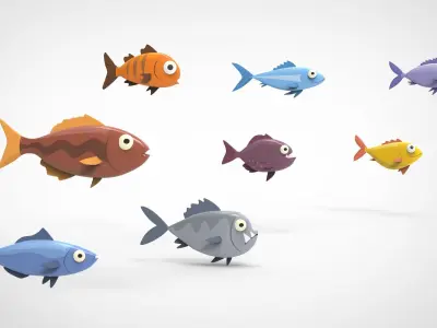 Fish Sea Collection 1 Low-poly 3D model