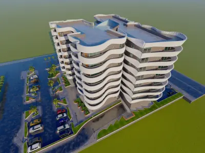 Commercial Residential Building CRB9 3D model