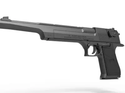 Pistol Desert Eagle 50 AE Magnum 10 inches barrel 3D model