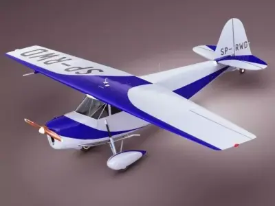 Propeller airplane RWD5 3D model