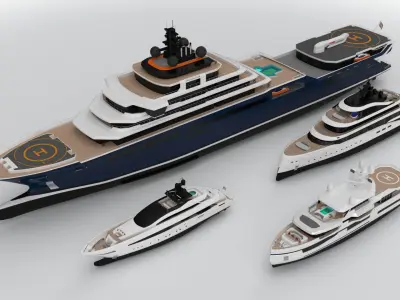 Collection Yachts July 2024 3D model