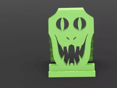 Reptilian Phoneholder 3D print model