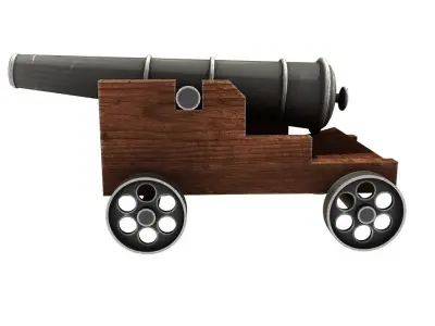 OLD MEDIEVAL CANNON MORTAR 3D Low-poly 3D model