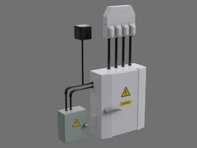 Fuse Box 1A Low-poly 3D model