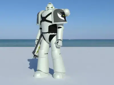 SpaceMarine Free low-poly 3D model