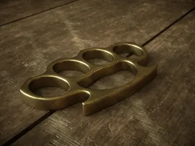 Brass Knuckles - Different colors Low-poly 3D model