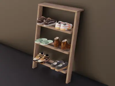 Modern Shoes Holder Free 3D model