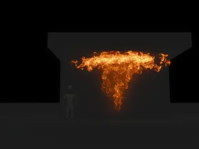 3D Wallfire Animation 3D model