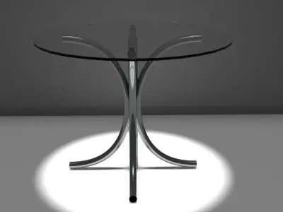Glass Table Free low-poly 3D model buy
