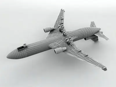 Douglas MD 11 Airliner - KLM Low-poly 3D model