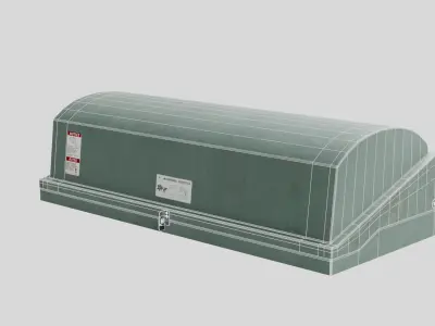 Utility Transformer Box with 4K Textures Low-poly 3D model