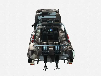 Tracked armored vehicle Low-poly 3D model