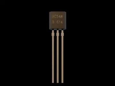 General Purpose NPN Transistor Low-poly 3D model