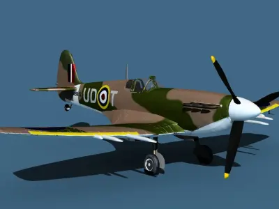 Supermarine Spitfire Mk5C V02 RAF 3D model