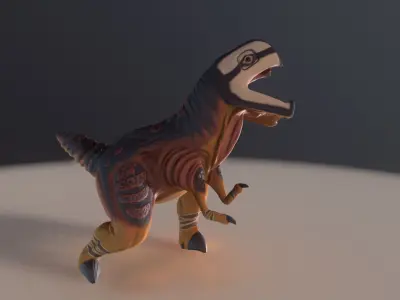 Dinosaur-like monster Low-poly 3D model