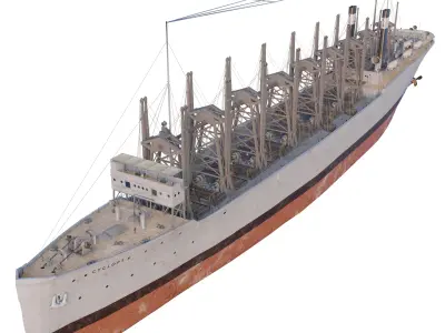 USS Cyclops - AC-4 - Collier Ship 3D model