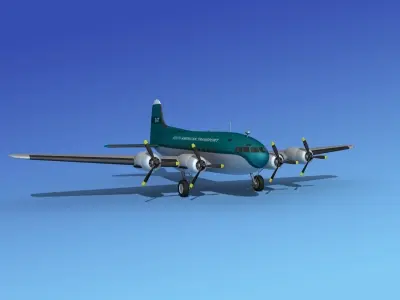Boeing 307 South American Transport 3D model