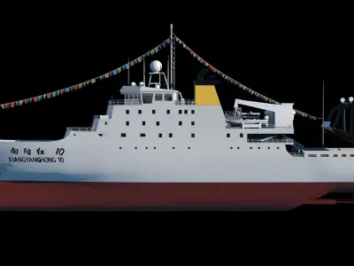 Xiangyanghong No10 China 10000ton  Research ship 3D model