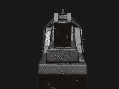 Warhammer 40K Bolter Low-poly 3D model