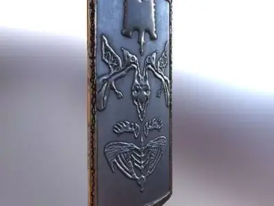 Dragon Defender Fantasy Shield Low-poly 3D model