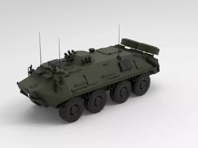 BTR-60  armoured personnel carriers 3D model