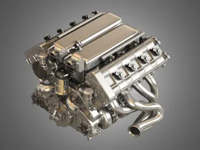 RGT8 RUF - V8 Engine 3D model