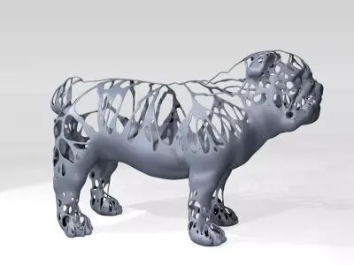 Bulldog Dust Voronoi 3D model