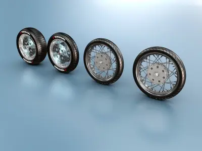 Motorcycle Tires 3D model