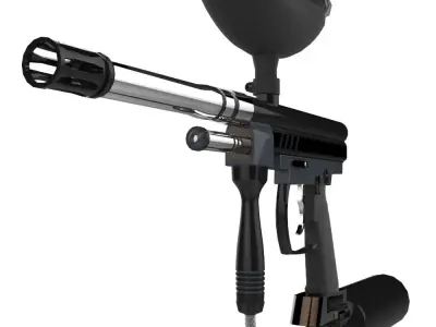 Spyder Paintball Gun Low-poly 3D model