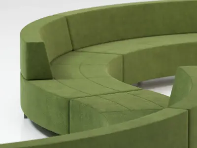S-Shape Office Sofa - Kontour 3D model
