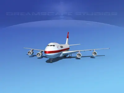 Boeing 747-100 Swissair 3D model
