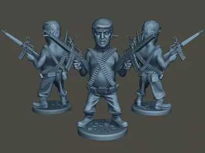 Donald Trump RamboMan 3D print model