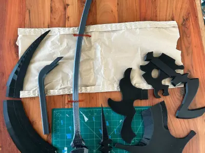Shinoa Hiragi scythe for 3D print 3D model