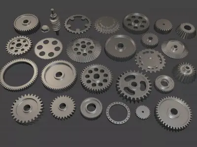 gear set of gears 3D model