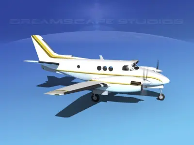 Beechcraft King Air C100 V11 3D model