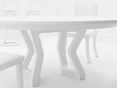 Modern Dining and Bar Furniture Set 3D model