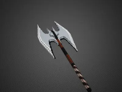 Simple axe voxel model Free 3D model