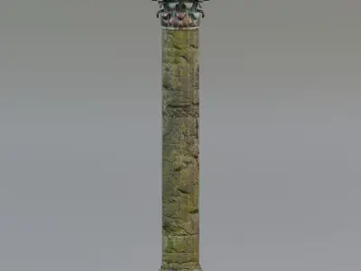 Composite column Low-poly 3D model