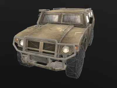 Tigr armored carrier Low-poly 3D model